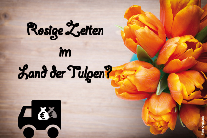 orange holland tulpen und ein lkw gehalt icon 
